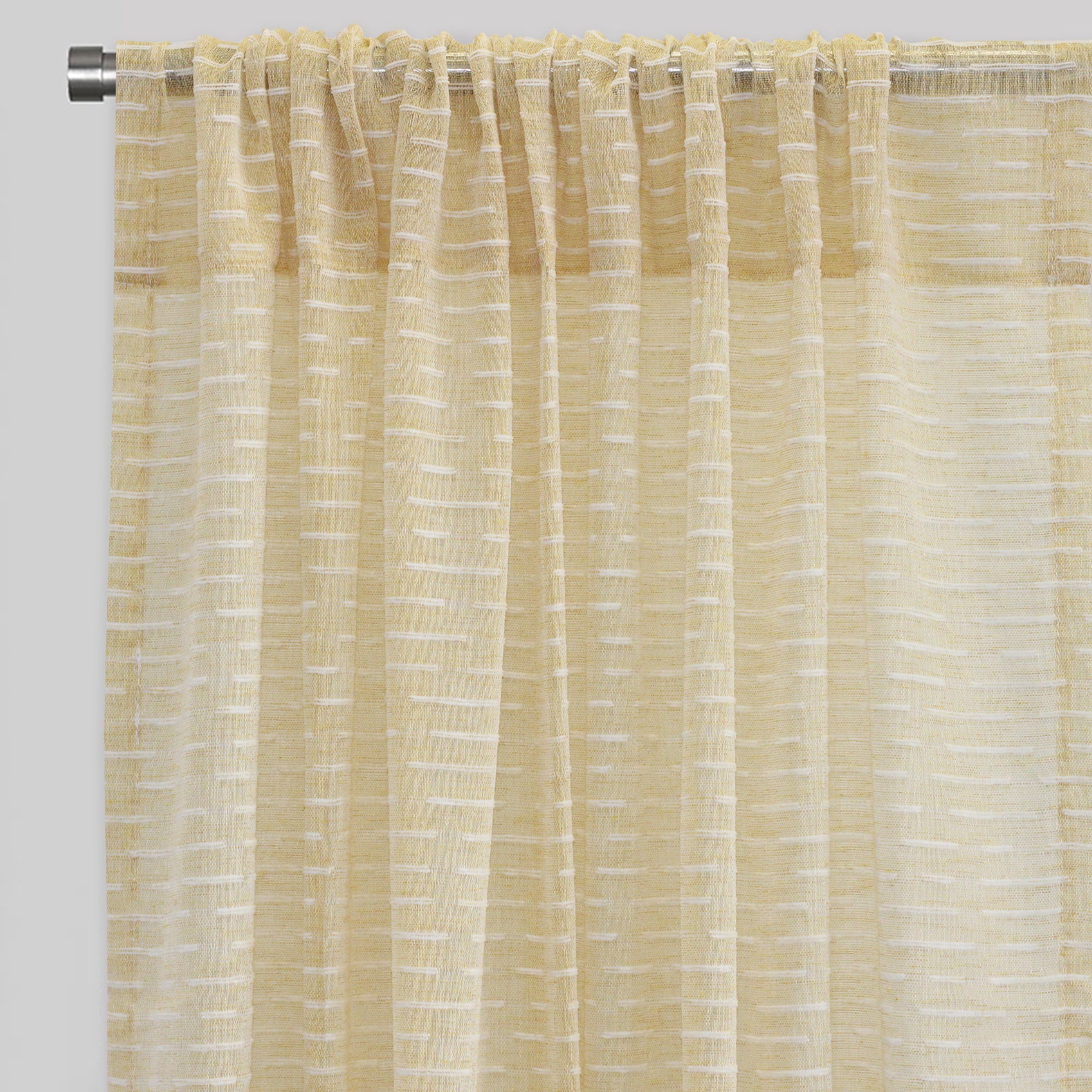 Revenue Curtain Panels | Striped Sheer