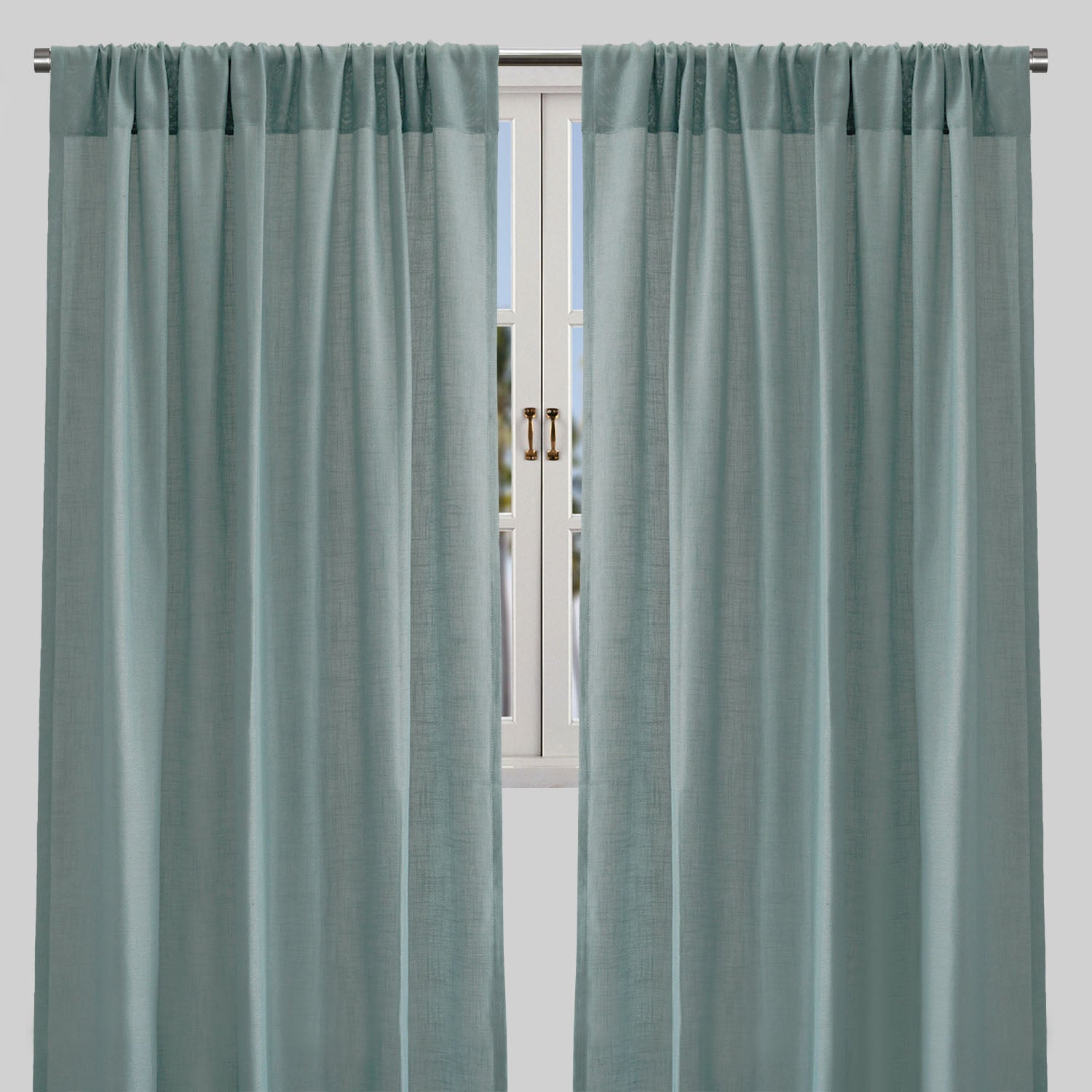 Ronan Curtain Panels | Solid Linen Look Sheer