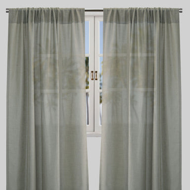 Ronan Curtain Panels | Solid Linen Look Sheer