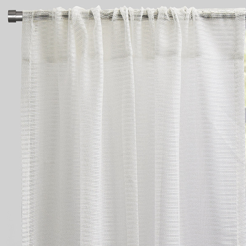 Ruby Curtain Panels | Striped Shiny Sheer