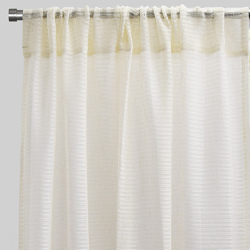 Ruby Curtain Panels | Striped Shiny Sheer