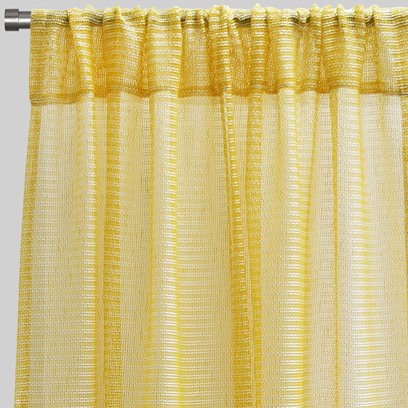 Ruby Curtain Panels | Striped Shiny Sheer