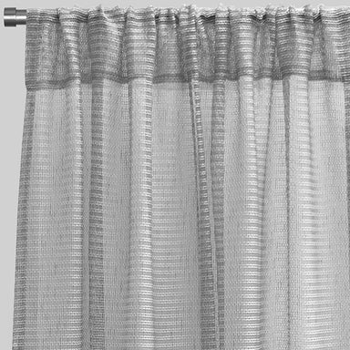 Ruby Curtain Panels | Striped Shiny Sheer