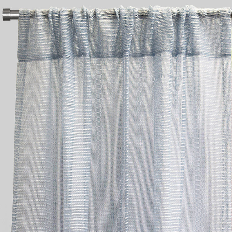 Ruby Curtain Panels | Striped Shiny Sheer