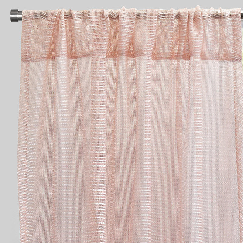 Ruby Curtain Panels | Striped Shiny Sheer