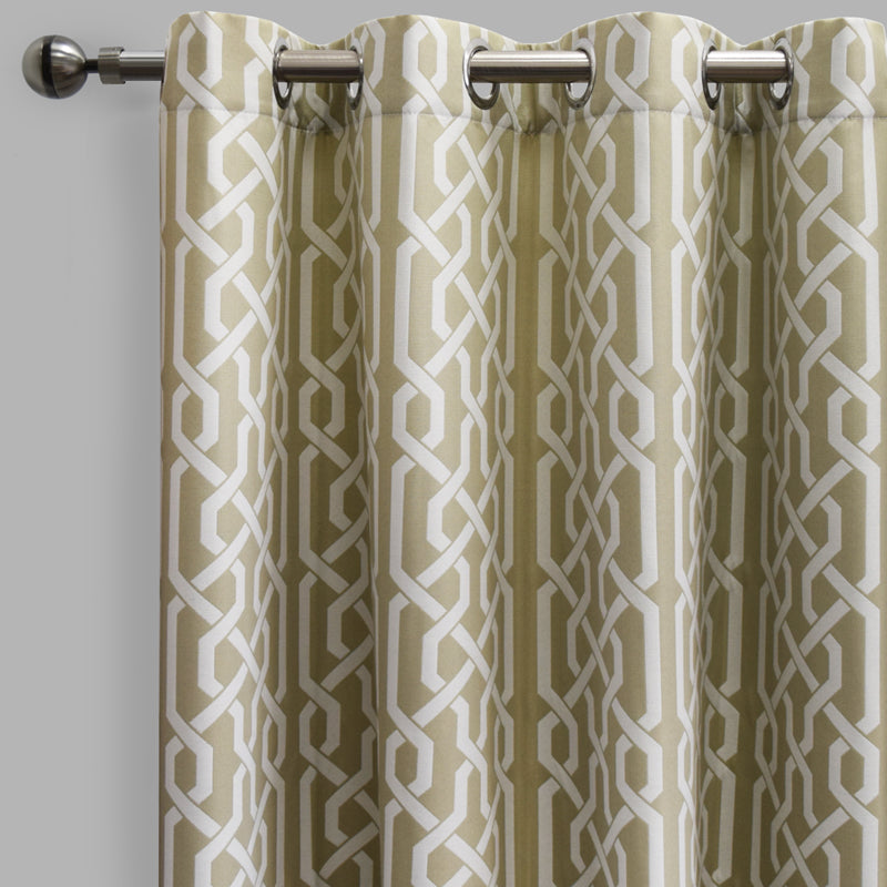 Samba Curtain Panels | Geometric Jacquard Print