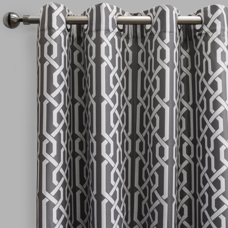 Samba Curtain Panels | Geometric Jacquard Print