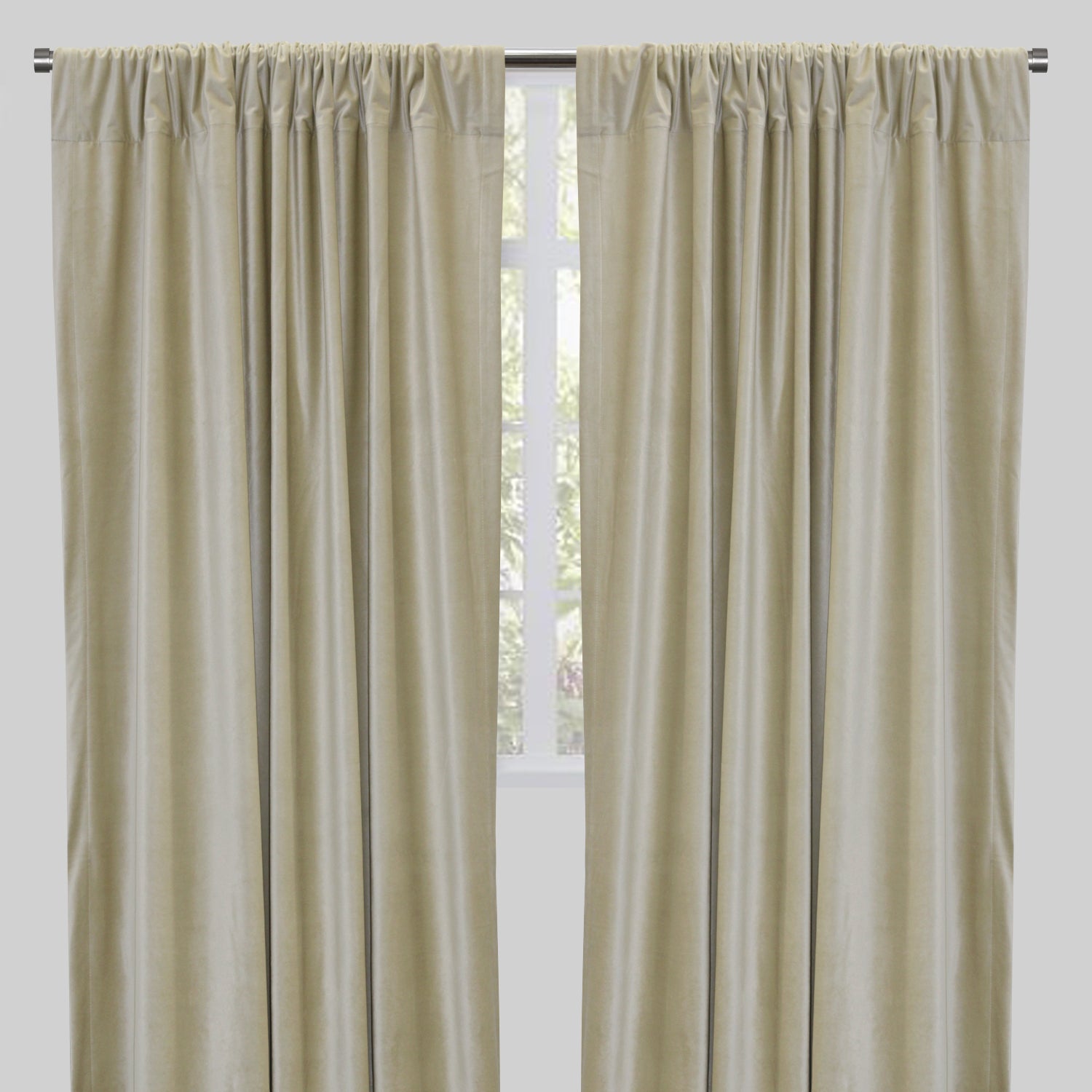 Tuscan Curtain Panels | Shiny Solid Velvet