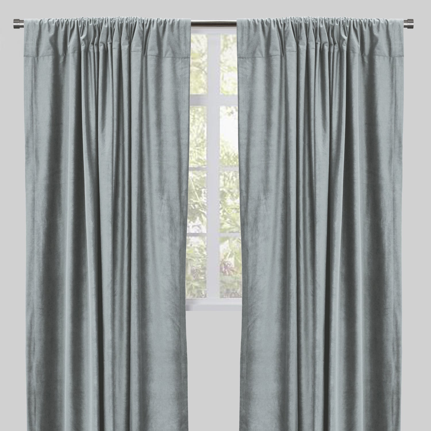 Tuscan Curtain Panels | Shiny Solid Velvet