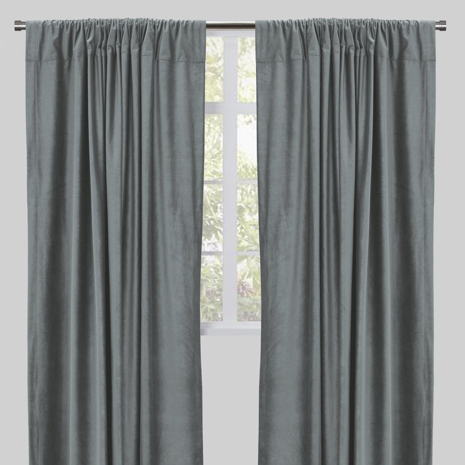 Tuscan Curtain Panels | Shiny Solid Velvet