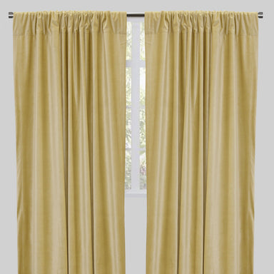 Tuscan Curtain Panels | Shiny Solid Velvet