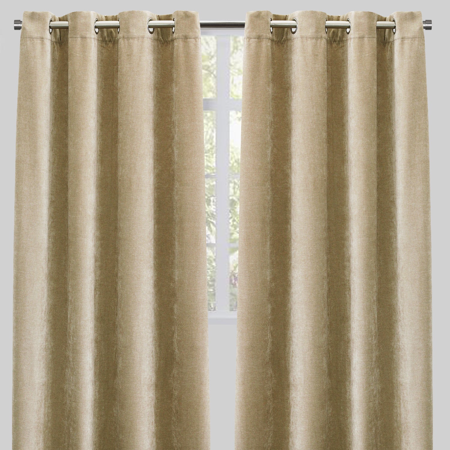 Vargas Curtain Panels | Solid Chenille