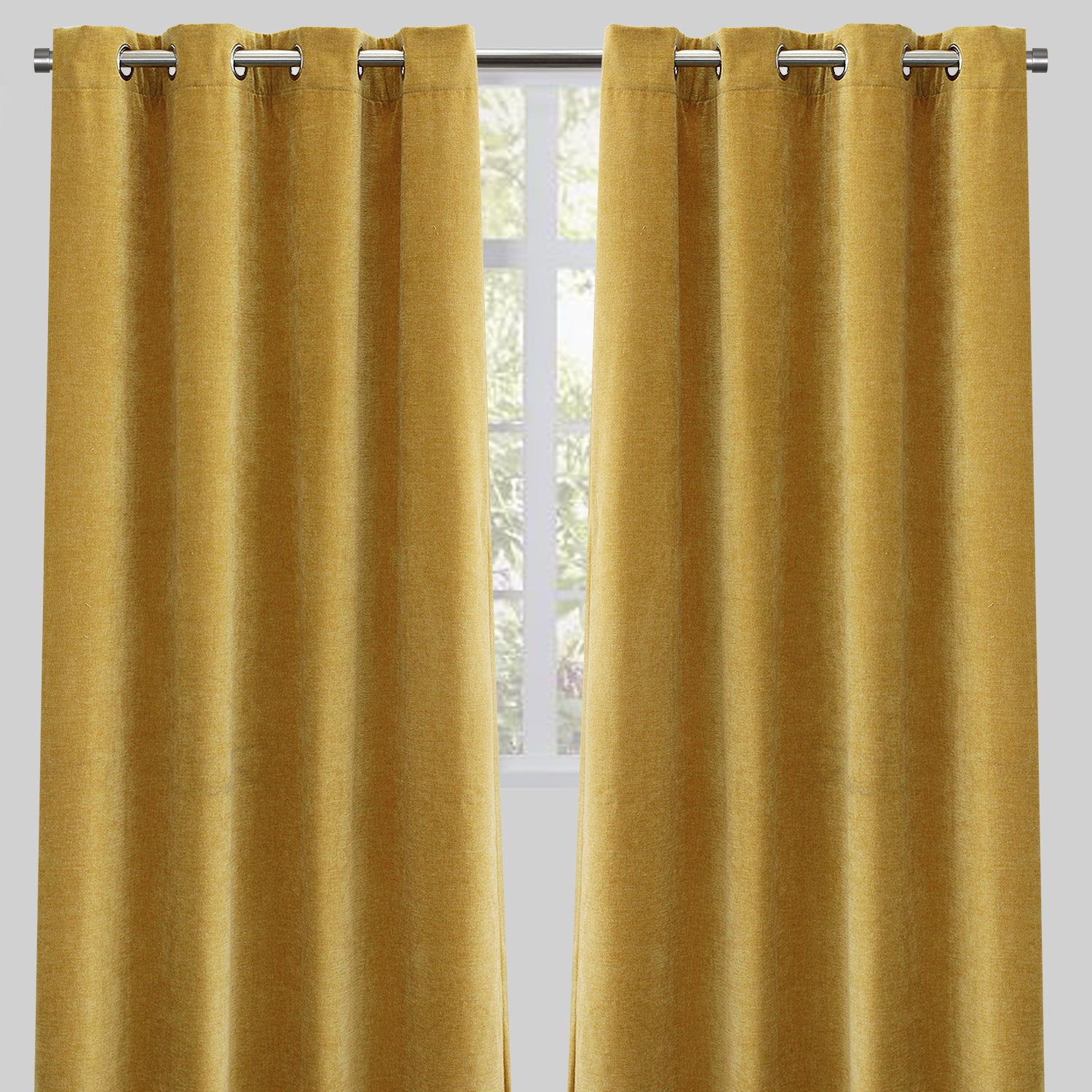 Vargas Curtain Panels | Solid Chenille