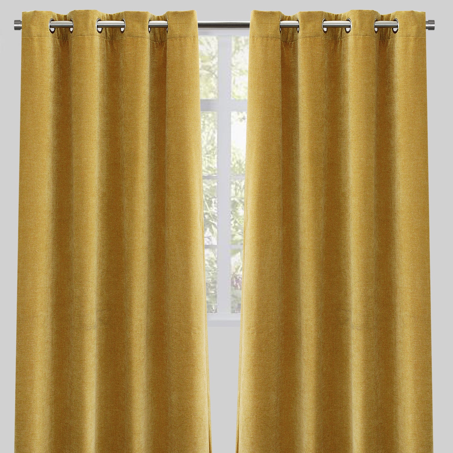 Vargas Curtain Panels | Solid Chenille