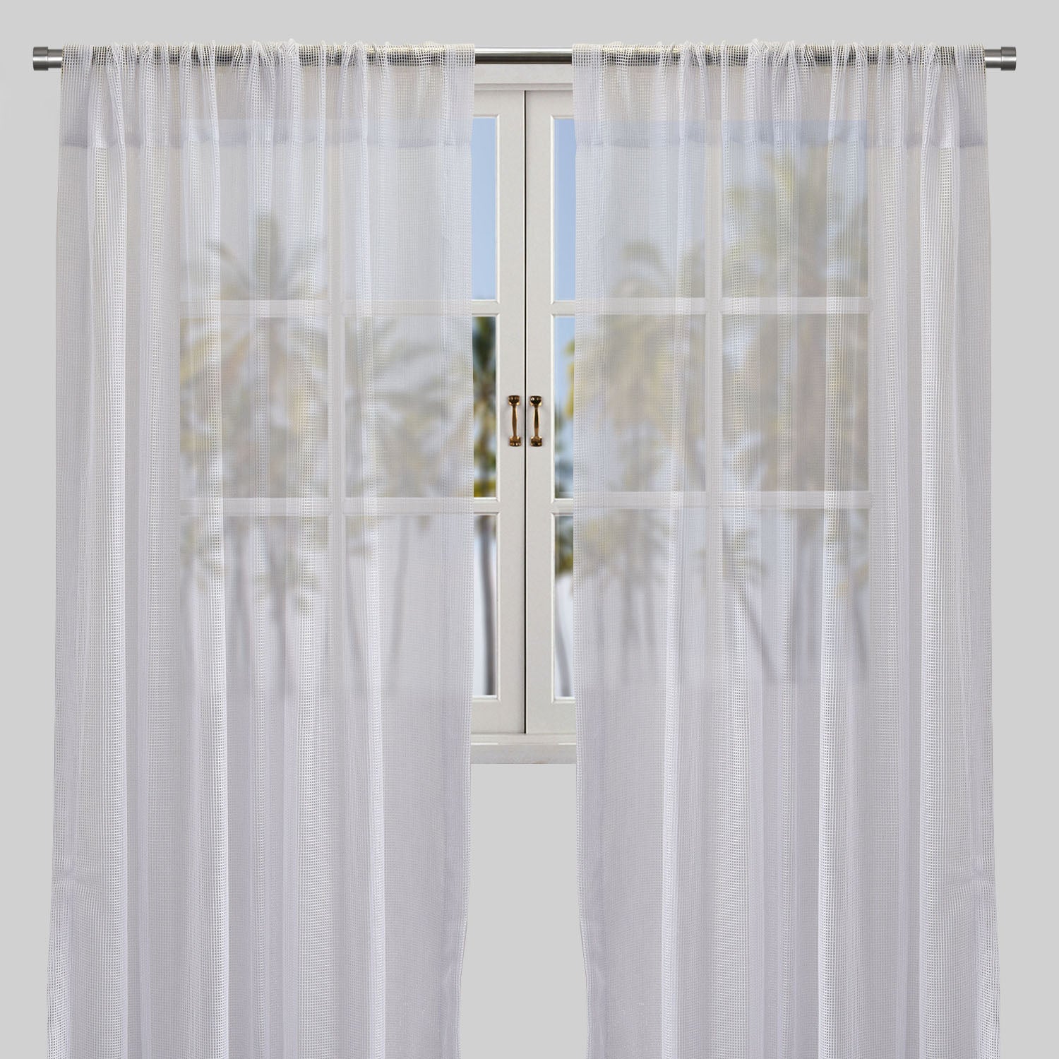 Zone Curtain Panels | Solid Net-Like Sheer