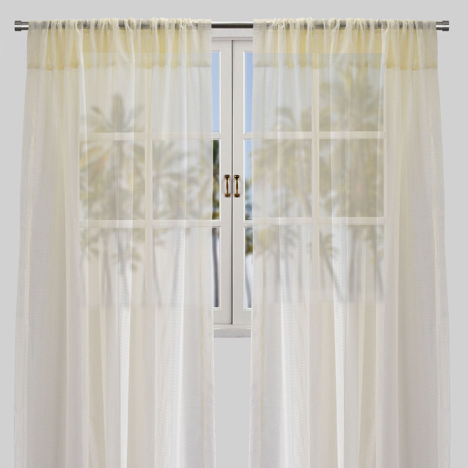 Zone Curtain Panels | Solid Net-Like Sheer