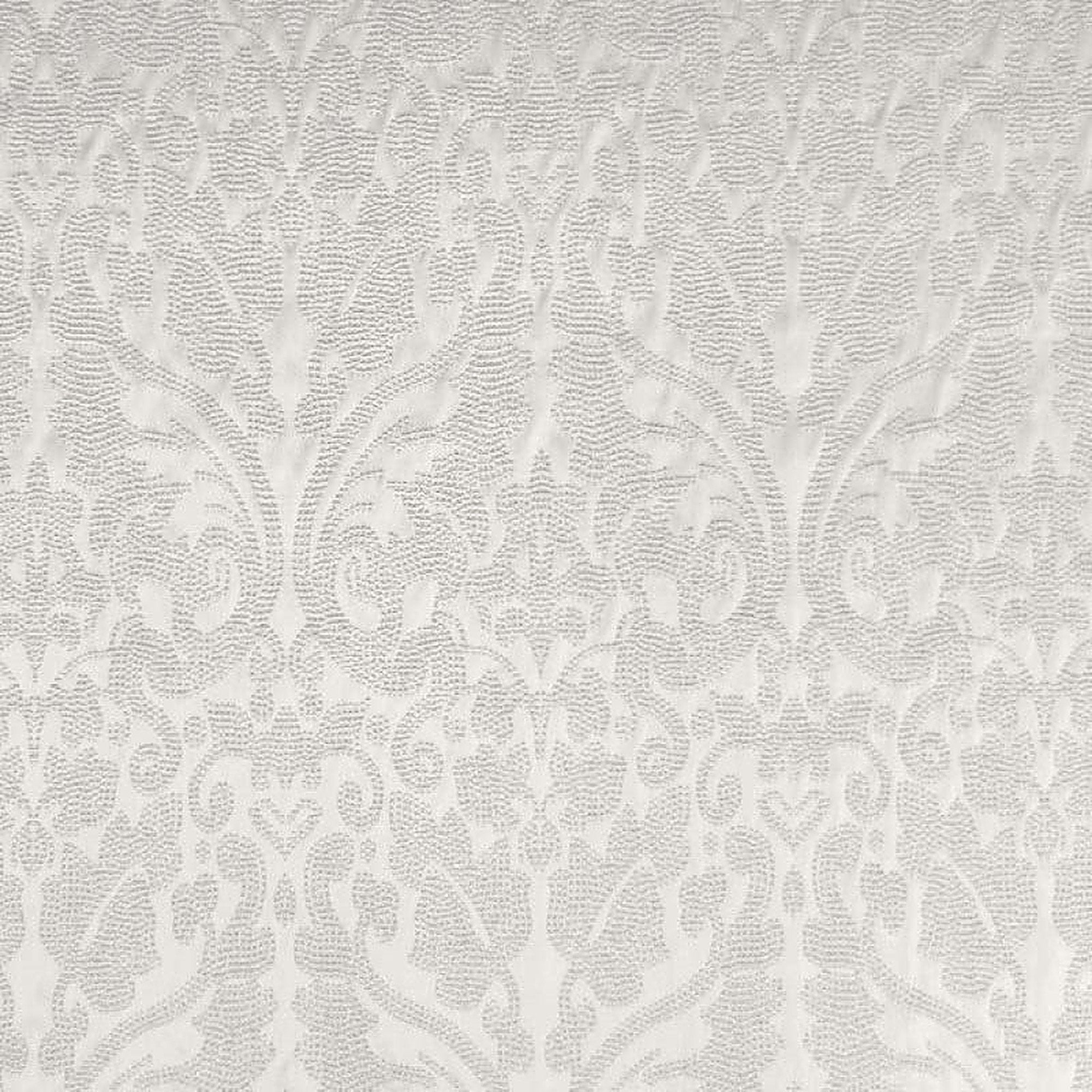 Eastern Fabric in color White is a Shiny Dotted Damask Fabric pattern good for Drapery & Curtain Fabric