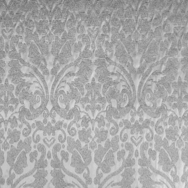 Eastern Fabric in color Silver is a Shiny Dotted Damask Fabric pattern good for Drapery & Curtain Fabric