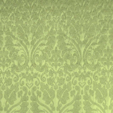 Eastern Fabric in color Apple is a Shiny Dotted Damask Fabric pattern good for Drapery & Curtain Fabric