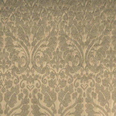 Eastern Fabric in color Mocha is a Shiny Dotted Damask Fabric pattern good for Drapery & Curtain Fabric