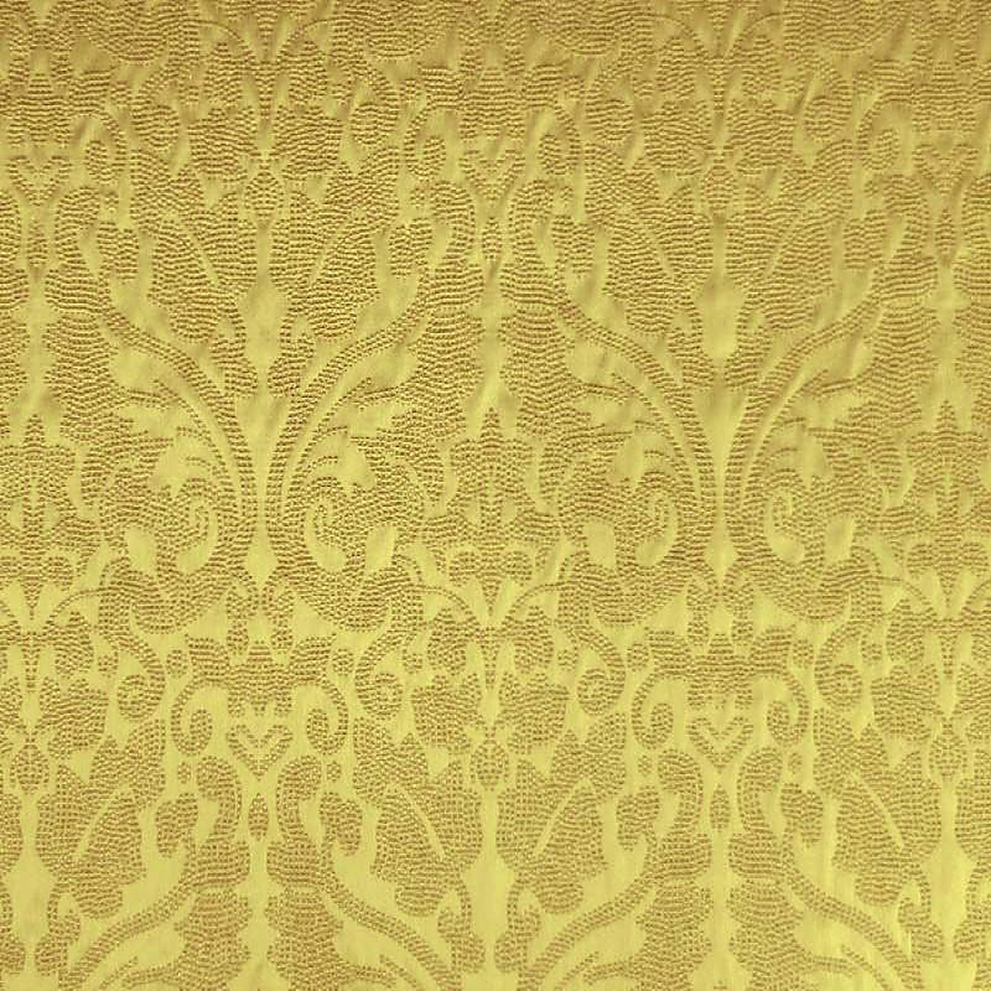 Eastern Fabric in color Gold is a Shiny Dotted Damask Fabric pattern good for Drapery & Curtain Fabric
