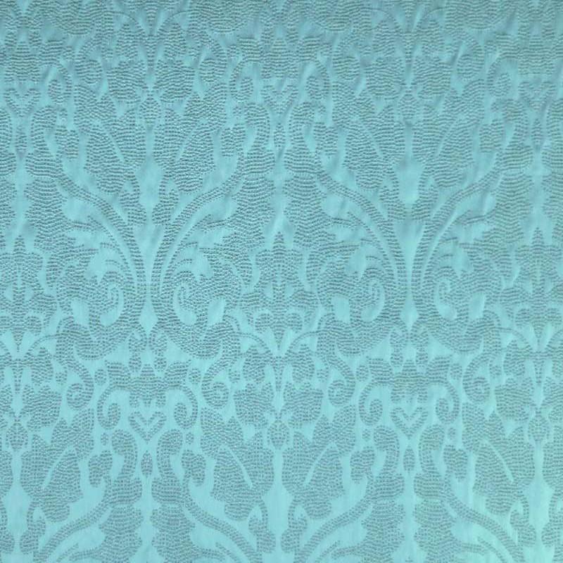 Eastern Fabric in color Spa is a Shiny Dotted Damask Fabric pattern good for Drapery & Curtain Fabric
