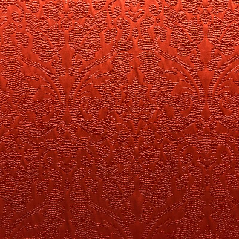 Eastern Fabric in color Rust is a Shiny Dotted Damask Fabric pattern good for Drapery & Curtain Fabric