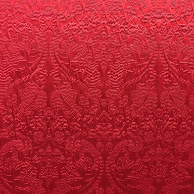 Eastern Fabric in color Cranberry is a Shiny Dotted Damask Fabric pattern good for Drapery & Curtain Fabric