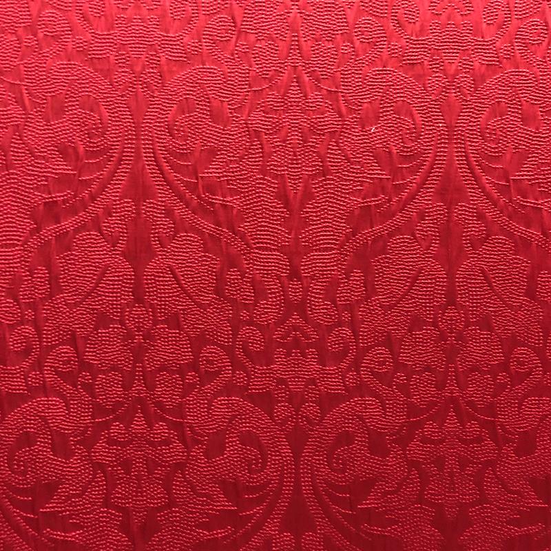 Eastern Fabric in color Cranberry is a Shiny Dotted Damask Fabric pattern good for Drapery & Curtain Fabric