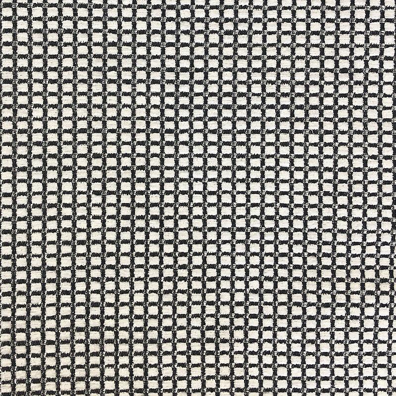 Elias Fabric in color Black is a Small Square Metallic Fabric pattern good for Drapery & Curtain Fabric and Upholstery Fabric