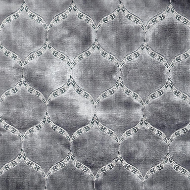 Eliza Fabric in color Charcoal made as a drapery is a Medallion Cut Velvet Fabric that is good for Upholstery Fabric