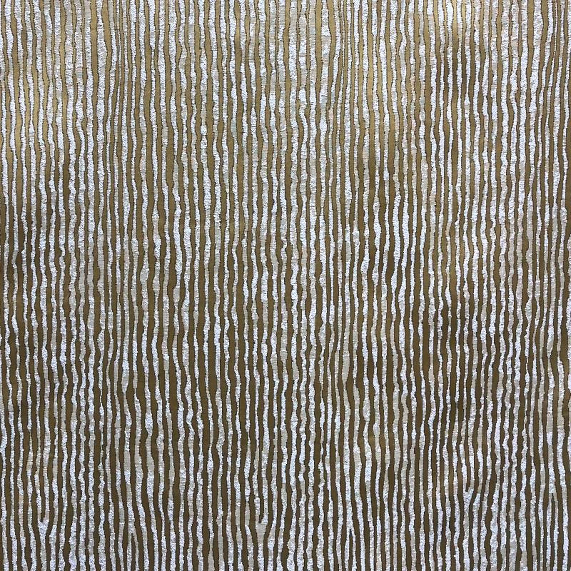Elizabeth fabric in color Gold showcasing fabric textured striped faux silk drapery & curtain fabric.