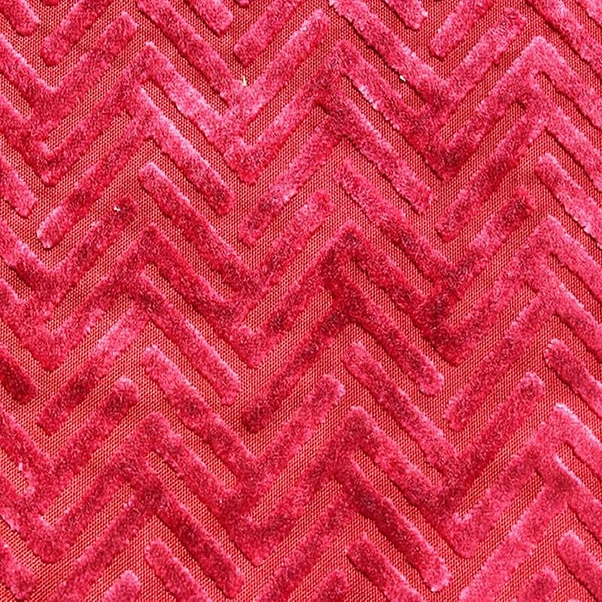 Emerson Fabric in color Cranberry is a Geometric Velvet Fabric pattern good for Drapery & Curtain Fabric and Upholstery Fabric