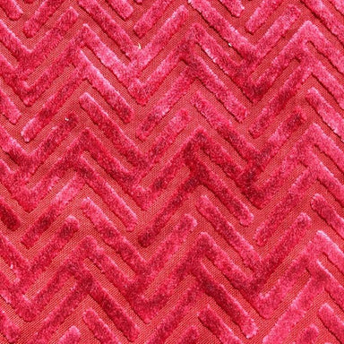 Emerson Fabric in color Cranberry is a Geometric Velvet Fabric pattern good for Drapery & Curtain Fabric and Upholstery Fabric