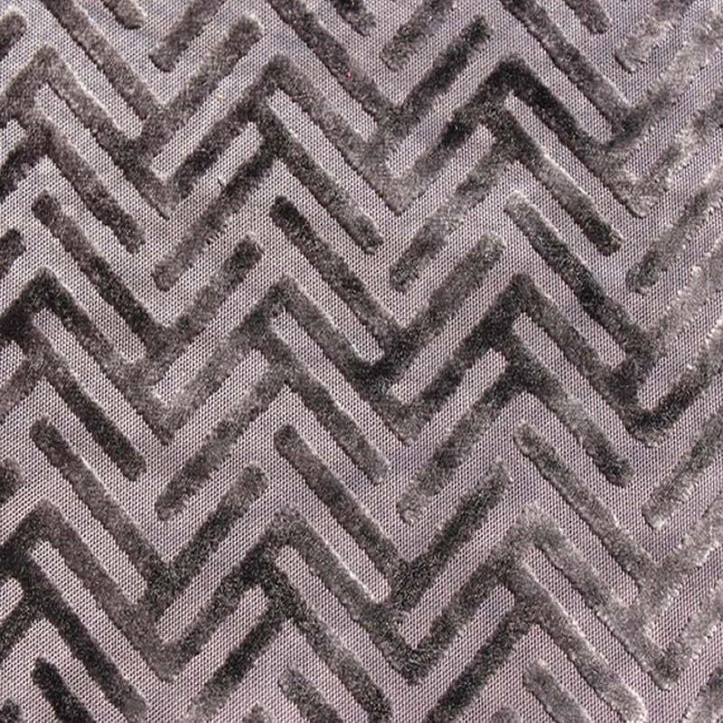 Emerson Fabric in color Charcoal is a Geometric Velvet Fabric pattern good for Drapery & Curtain Fabric and Upholstery Fabric