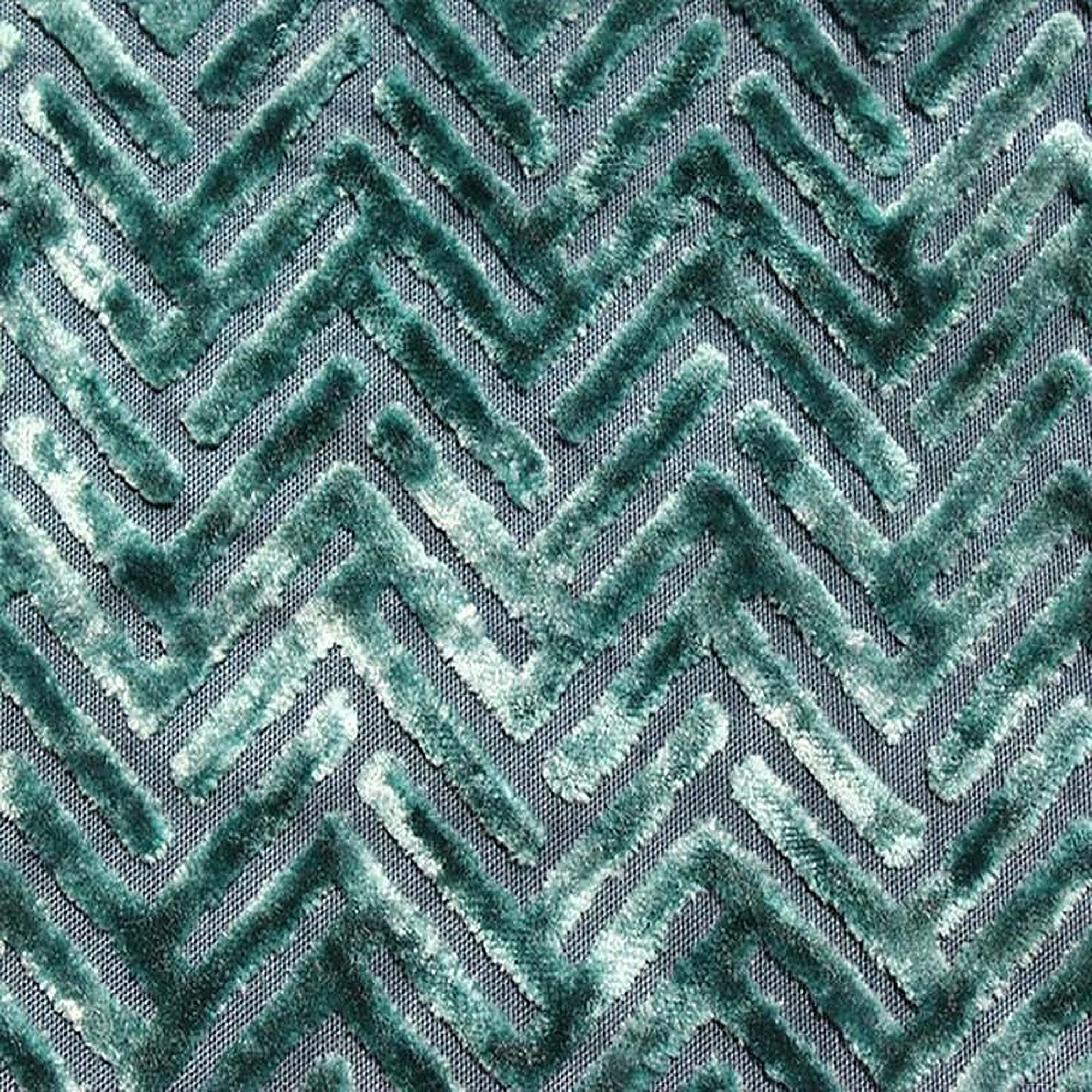 Emerson Fabric in color Jade is a Geometric Velvet Fabric pattern good for Drapery & Curtain Fabric and Upholstery Fabric