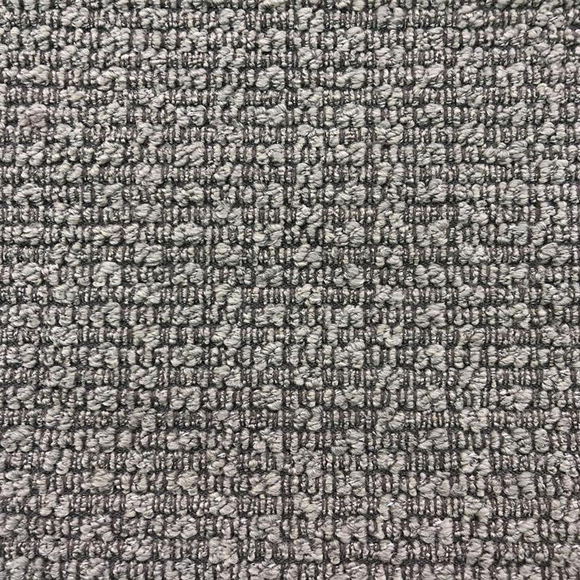 Emery fabric in color Silver showcasing fabric textured woven linen look upholstery fabric.