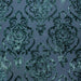 Evans Fabric in color Jade is a Damask Velvet Fabric pattern good for Drapery & Curtain Fabric and Upholstery Fabric