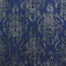 Evans Fabric in color Sapphire is a Damask Velvet Fabric pattern good for Drapery & Curtain Fabric and Upholstery Fabric