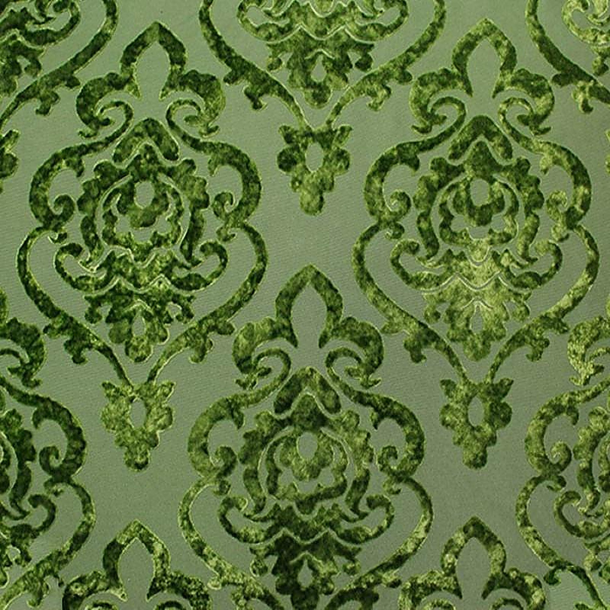 Evans Fabric in color Apple is a Damask Velvet Fabric pattern good for Drapery & Curtain Fabric and Upholstery Fabric