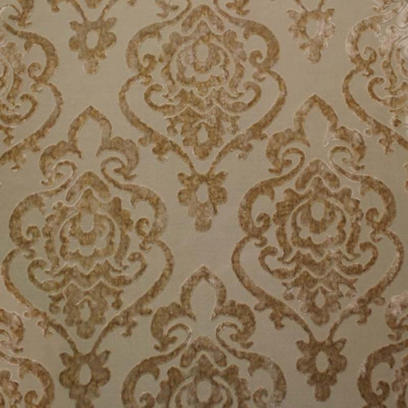 Evans Fabric in color Beige is a Damask Velvet Fabric pattern good for Drapery & Curtain Fabric and Upholstery Fabric