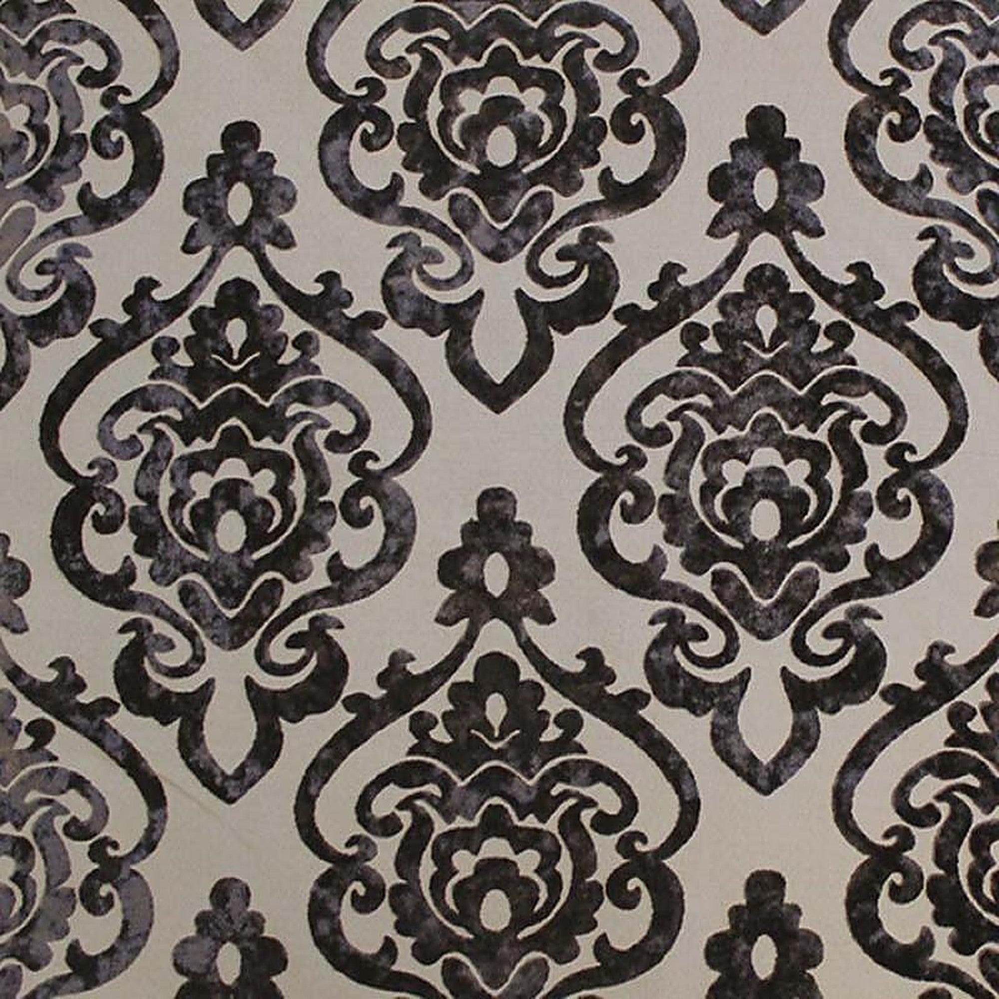 Evans Fabric in color Mocha is a Damask Velvet Fabric pattern good for Drapery & Curtain Fabric and Upholstery Fabric