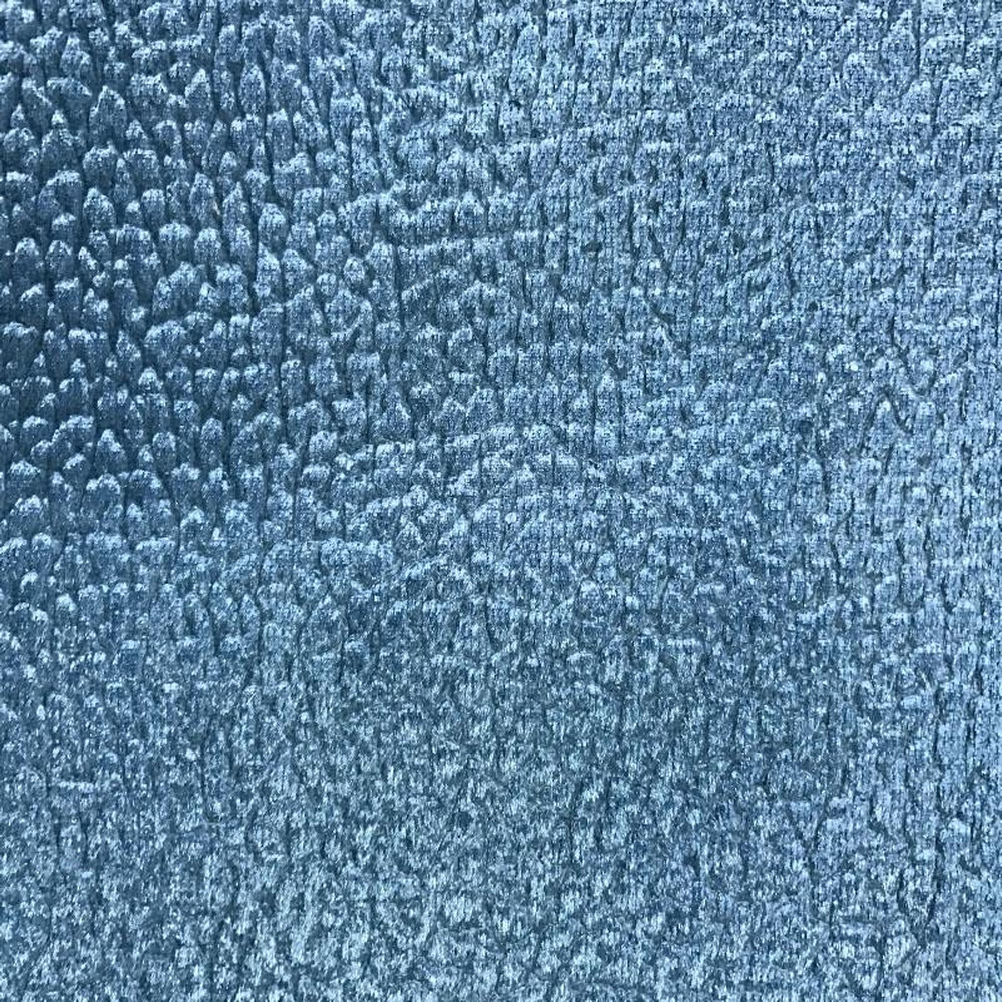 Felix fabric in color Denim showcasing fabric textured solid velvet animal skin upholstery fabric & drapery & curtain fabric.