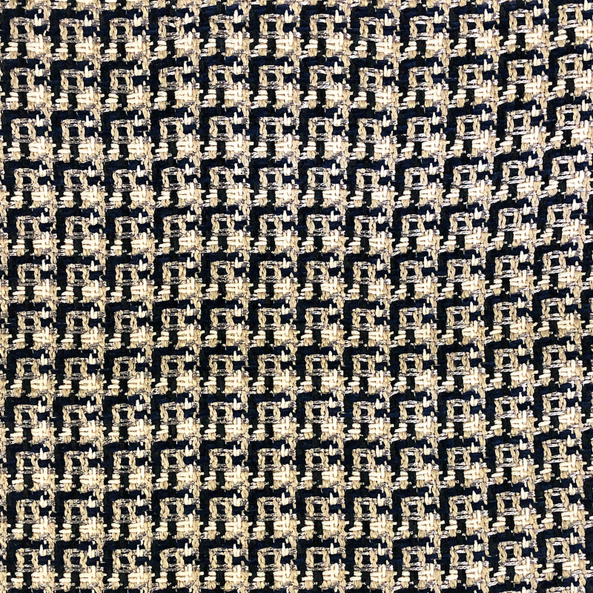 Galvan fabric in color Navy showcasing fabric square woven chenille with metallic yarn upholstery fabric.