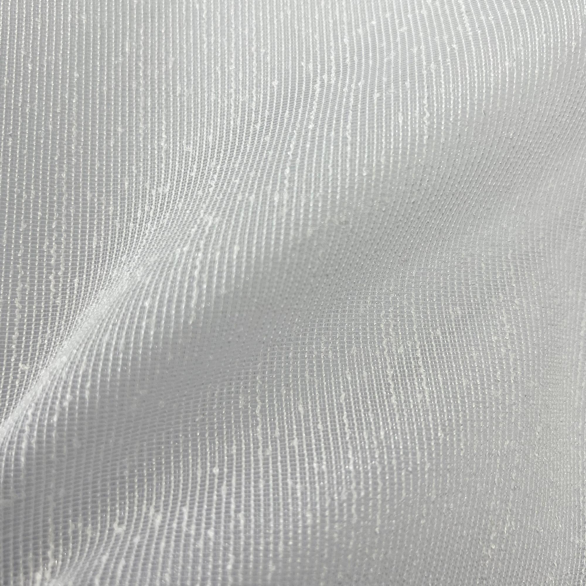 Giona Fabric in color White is a Textured Solid Sheer Fabric that is good for Drapery & Curtain Fabric