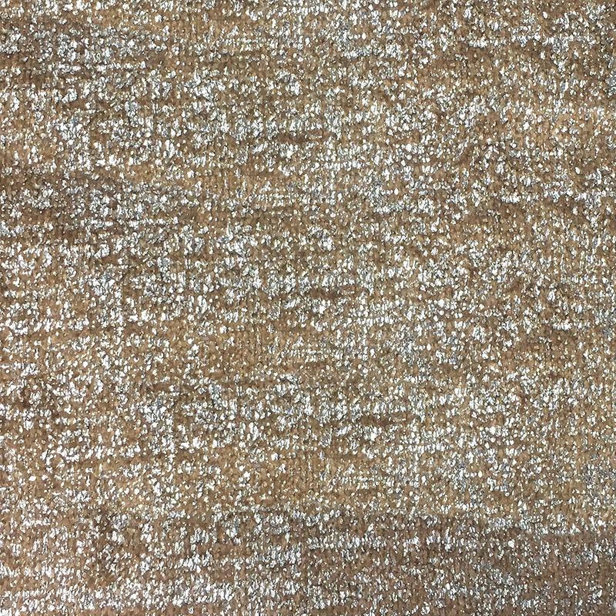 Glen fabric in color Latte showcasing fabric solid foil-print metallic velvet upholstery fabric & drapery & curtain fabric.