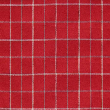 Guetta Fabric in color Cranberry is a Plaid Chenille Fabric pattern good for Drapery & Curtain Fabric and Upholstery Fabric
