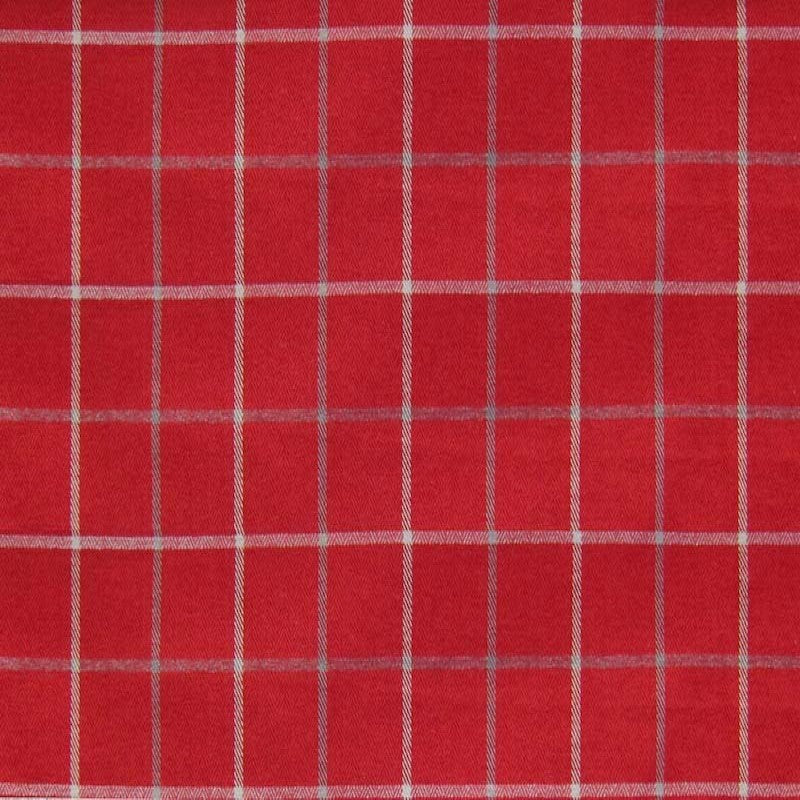 Guetta Fabric in color Cranberry is a Plaid Chenille Fabric pattern good for Drapery & Curtain Fabric and Upholstery Fabric