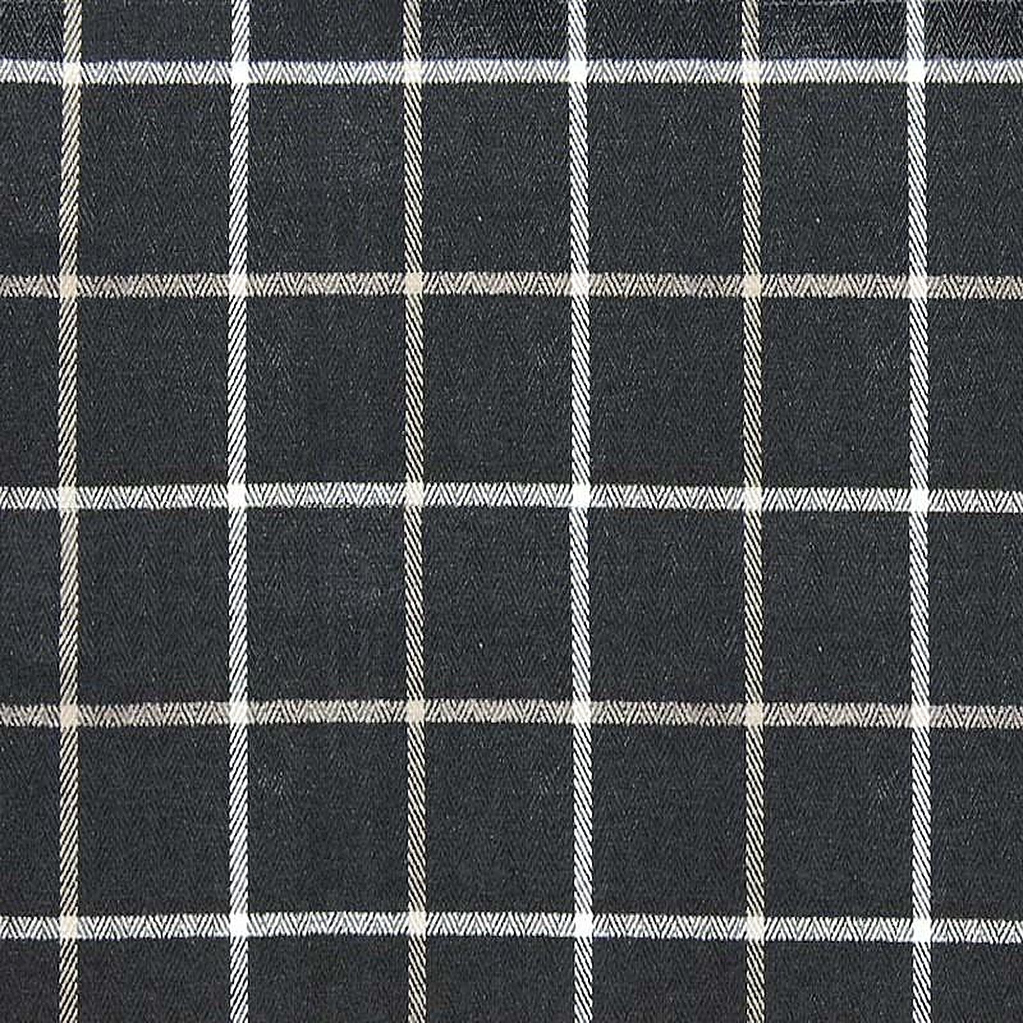 Guetta Fabric in color Ebony is a Plaid Chenille Fabric pattern good for Drapery & Curtain Fabric and Upholstery Fabric