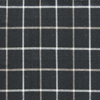 Guetta Fabric in color Ebony is a Plaid Chenille Fabric pattern good for Drapery & Curtain Fabric and Upholstery Fabric